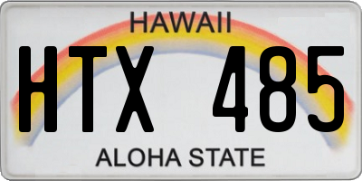 HI license plate HTX485