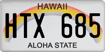 HI license plate HTX685