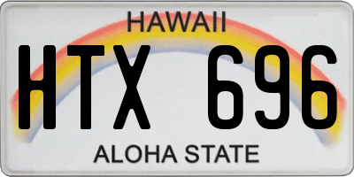 HI license plate HTX696