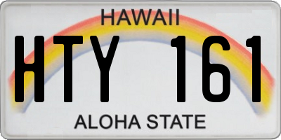 HI license plate HTY161