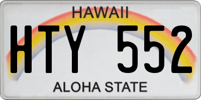 HI license plate HTY552