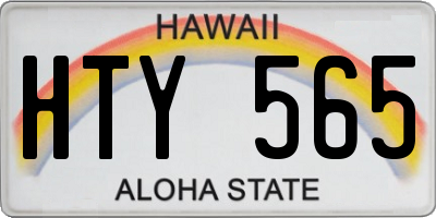 HI license plate HTY565