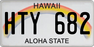 HI license plate HTY682
