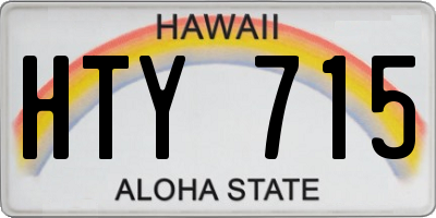 HI license plate HTY715