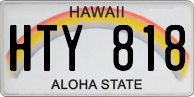 HI license plate HTY818