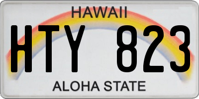 HI license plate HTY823