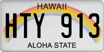 HI license plate HTY913
