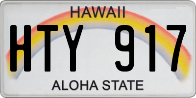 HI license plate HTY917