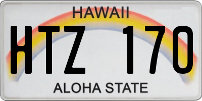 HI license plate HTZ170