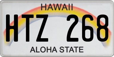 HI license plate HTZ268