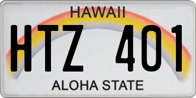 HI license plate HTZ401