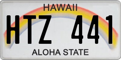 HI license plate HTZ441