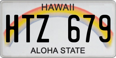 HI license plate HTZ679