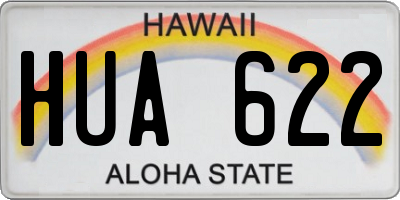 HI license plate HUA622