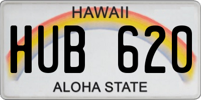 HI license plate HUB620