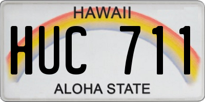 HI license plate HUC711