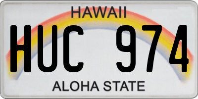 HI license plate HUC974