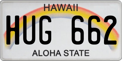 HI license plate HUG662