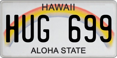 HI license plate HUG699