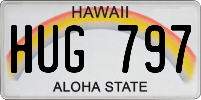 HI license plate HUG797