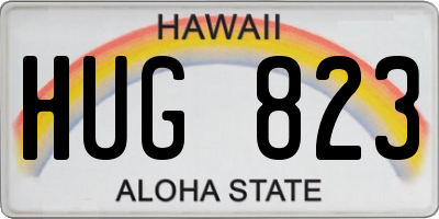 HI license plate HUG823