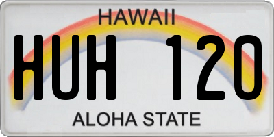 HI license plate HUH120