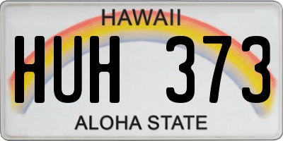 HI license plate HUH373