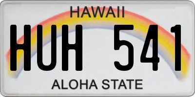HI license plate HUH541