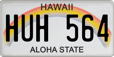 HI license plate HUH564