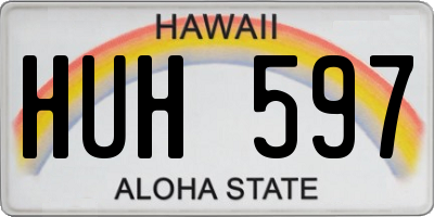 HI license plate HUH597