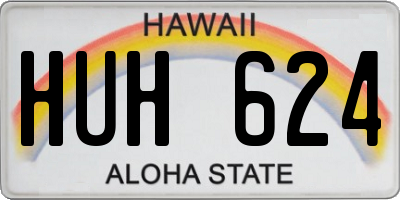 HI license plate HUH624