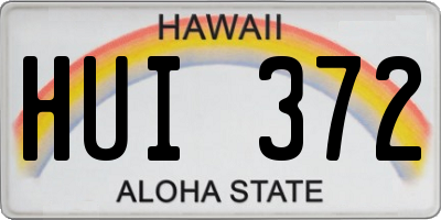 HI license plate HUI372