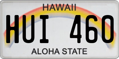 HI license plate HUI460