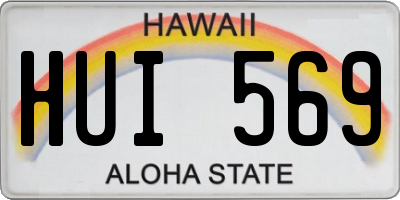HI license plate HUI569