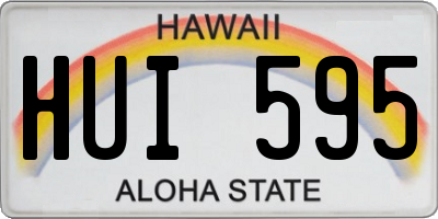 HI license plate HUI595