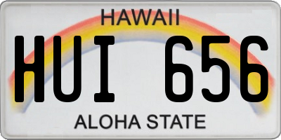 HI license plate HUI656