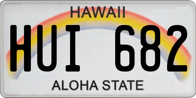 HI license plate HUI682