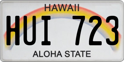 HI license plate HUI723