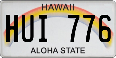 HI license plate HUI776