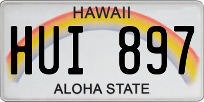 HI license plate HUI897