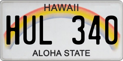 HI license plate HUL340