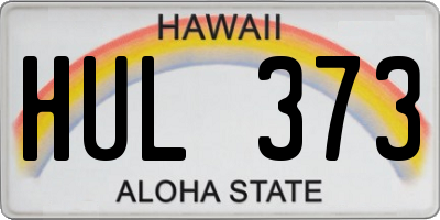HI license plate HUL373