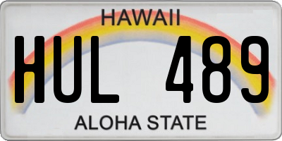 HI license plate HUL489