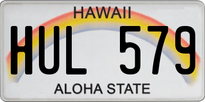 HI license plate HUL579