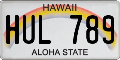 HI license plate HUL789