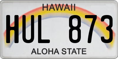 HI license plate HUL873