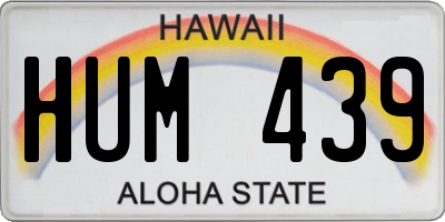 HI license plate HUM439