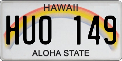 HI license plate HUO149