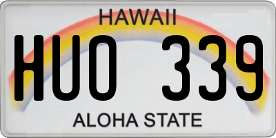 HI license plate HUO339