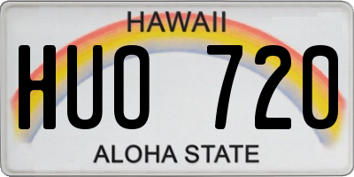 HI license plate HUO720